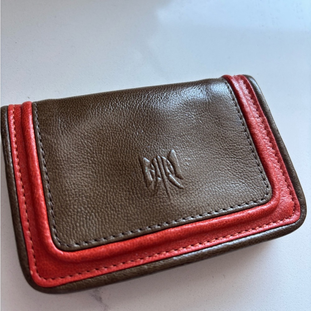 Tusk brand Brown and Red Leather Card Holder